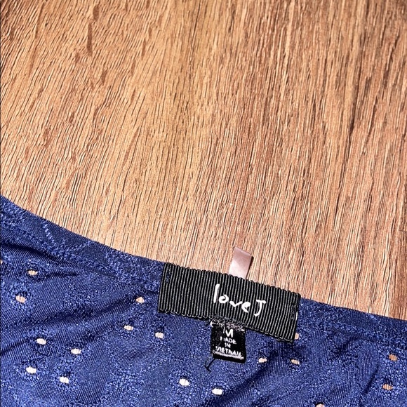 Blue Rounded Neckline Boxy Blouse - Picture 2 of 3